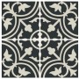 Patterned --and-- Statement Black/Dark Grey Small Format 150x150 - 250x400 Porcelain for Wall/Floor; Finish - Matt